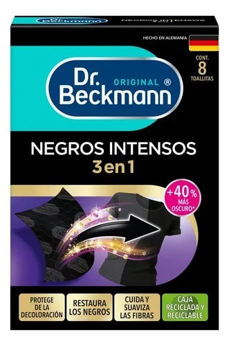 Dr. Beckmann Negros Intensos Toallitas 8U Precio Chile | Intensificador Ropa Negra1