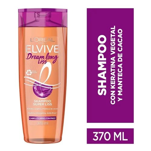 Elvive Shampoo Super Liss Dream Long 370ml Precio Chile | Shampoo Cabello Largo Liso Anti Frizz L’Oréal1