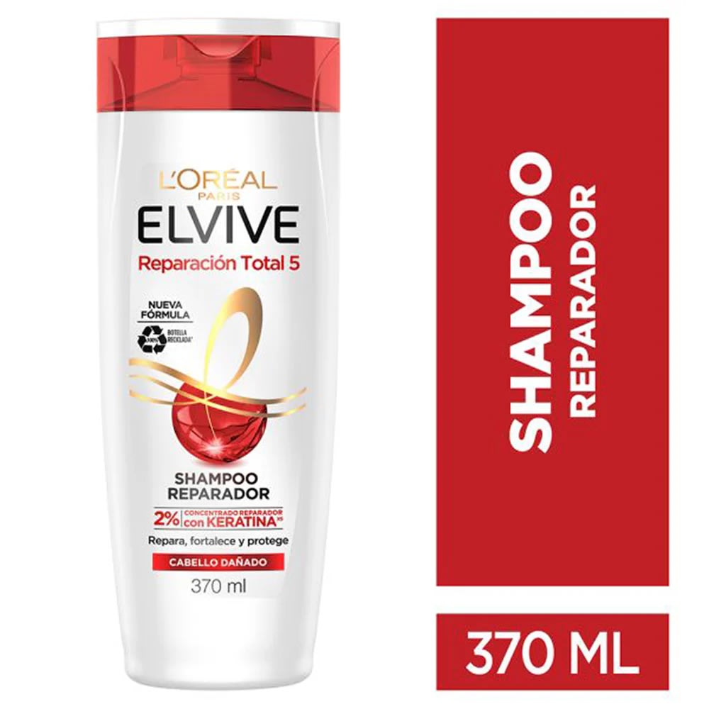 Elvive Shampoo Reparación Total 370ml Precio Chile | Shampoo Reparador Cabello Dañado L’Oréal1
