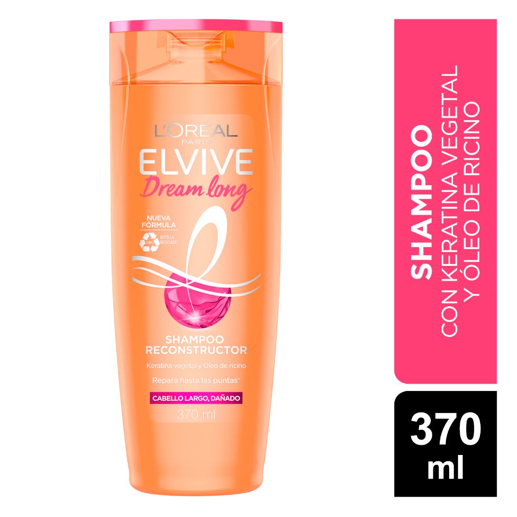 Elvive Shampoo Dream Long 370ml Precio Chile | Shampoo Cabello Largo Reparación y Fortalecimiento L’Oréal1