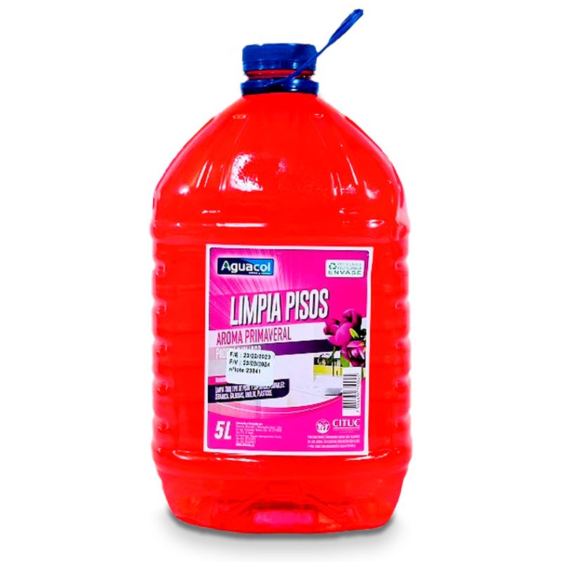Aguacol Limpia Piso Floral 5 Litros Precio Chile | Limpiador de Pisos Aroma Floral Alto Rendimiento1