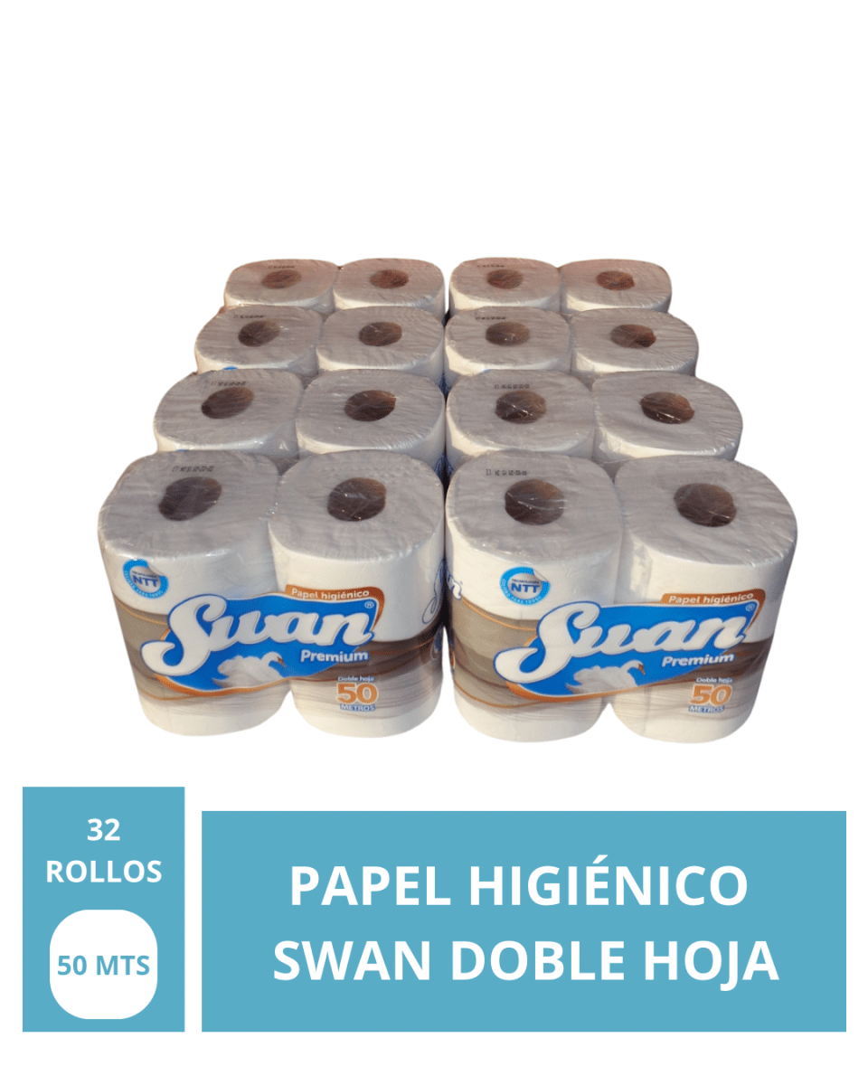 Papel Higiénico Swan Premium 50 Metros Manga 32 Rollos (4x8) Precio Chile | Pack Ahorro1