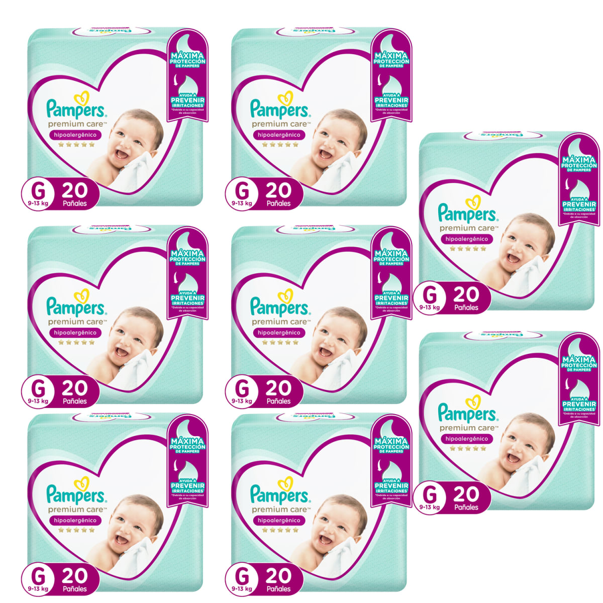 Manga Pampers Premium Care G 8 Unidades Precio Chile | Pañales Pampers Talla G Pack Ahorro1