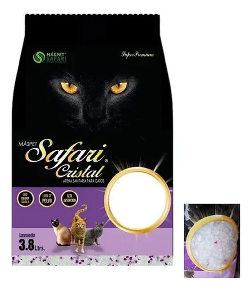 Arena Safari Cristal 3.5Kg Precio Chile | Arena para Gatos Silica Gel Control de Olores1