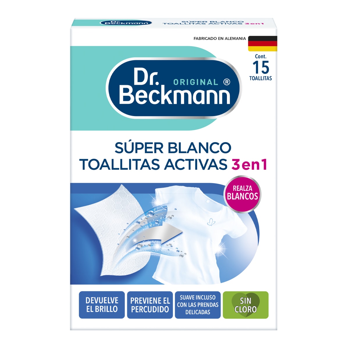Dr. Beckmann Súper Blanco Toallitas Activas Precio Chile | Toallitas Blanqueadoras Ropa1
