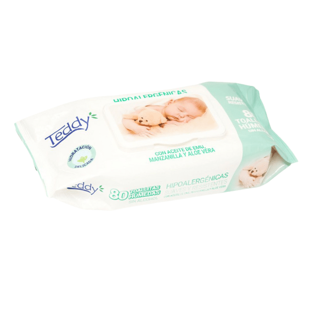 Teddy Toallas Húmedas 80 Unidades Precio Chile | Toallitas Húmedas Bebé Suaves1