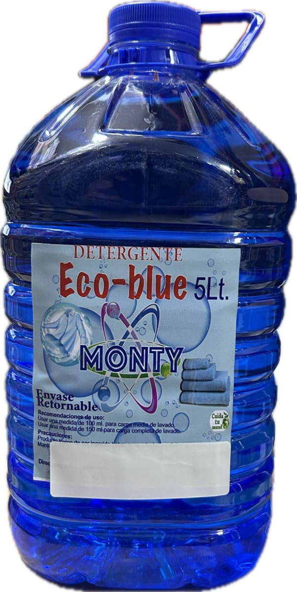 Monty EcoBlue Detergente 5 Litros Precio Chile | Detergente Líquido Ropa Alto Rendimiento1