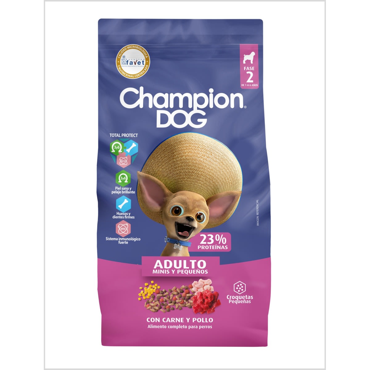 CHAMPION DOG ADULTO MINI Y PEQUEÑO 18KG – ALIMENTO PERROS RAZAS PEQUEÑAS | FORMATO AHORRO CHILE