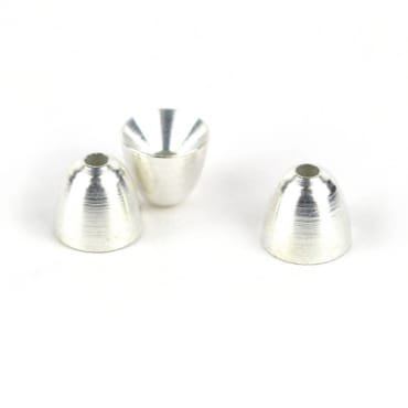 BRASS CONE HEADS 20 PCS SILVER TEXTREME