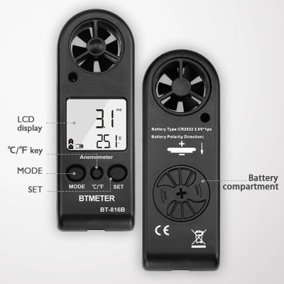 ANEMOMETRO DIGITAL BTMETER 0.3-30M/S