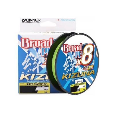 MULTIFILAMENTO BROAD PE X8 KIZUNA SUPER CHARTREUSEE