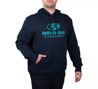 POLERON MOSSY OAK AZUL  LOGO STITCH V4 GRAPHIC HOODIE