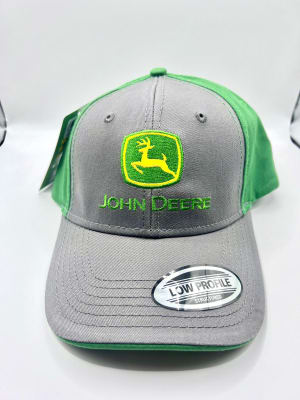 GORRO JOHN DEERE TELA VERDE CON GRAY