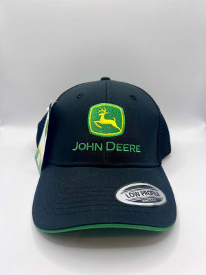 GORRO JOHN DEERE NEGRO CON MALLA