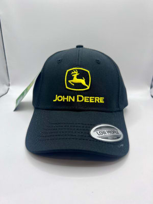 GORRO JOHN DEERE NEGRO LOGO AMARILLO