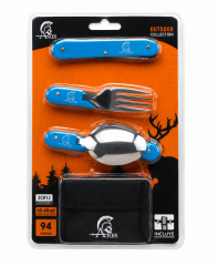 SET CUBIERTOS AZUL