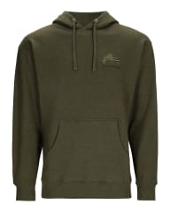 M´S WOODEN FLAG TROUT HOODY MILITARY