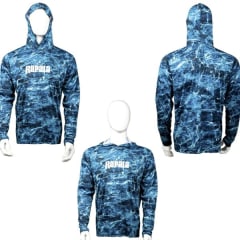 CAMISETA RAPALA CAPUCHA UV AZUL SEA