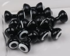SMALL DOUBLE PUPIL LEAD EYES BLACK/WHITE AND BLACK PUPIL