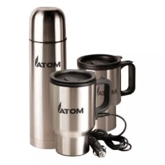 SET DE VIAJE ACERO INOX. ATOM
