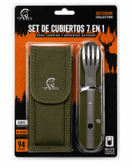 SET CUBIERTOS VERDE