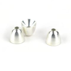 BRASS CONE HEADS 20 PCS SILVER TEXTREME