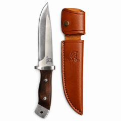 CUCHILLO TACTICO R-25 CON FUNDA CUERO