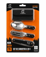 SET CUBIERTOS NEGRO