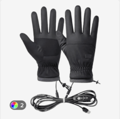 GUANTES CALEFACTORES + USB 3M NEGROS