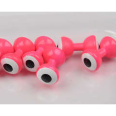 SMALL DOUBLE PUPIL LEAD EYES #11 HOT SALMON PINK
