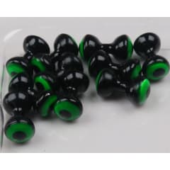 SMALL DOUBLE PUPIL LEAD EYES #3 BLACK W FL CHART AND BLACK