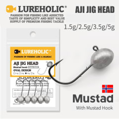 JIG HEAD LUREHOLIC OVAL AJI 7G #1 x5