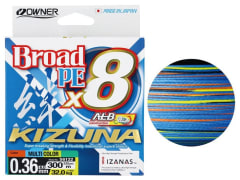 MULTIFILAMENTO BROAD PE X8 KIZUNA MULTICOLOR