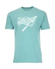 M'S GRIM REELER OIL BLUE HEATHER T-SHIRT