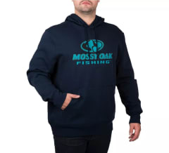 POLERON MOSSY OAK AZUL  LOGO STITCH V4 GRAPHIC HOODIE