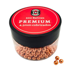 BALINES PREMIUM TEC 4.5MM COBRIZADOS 500 UNIDADES