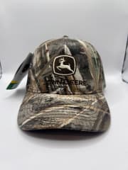 GORRO JOHN DEERE TELA CAMO LOGO CAFE