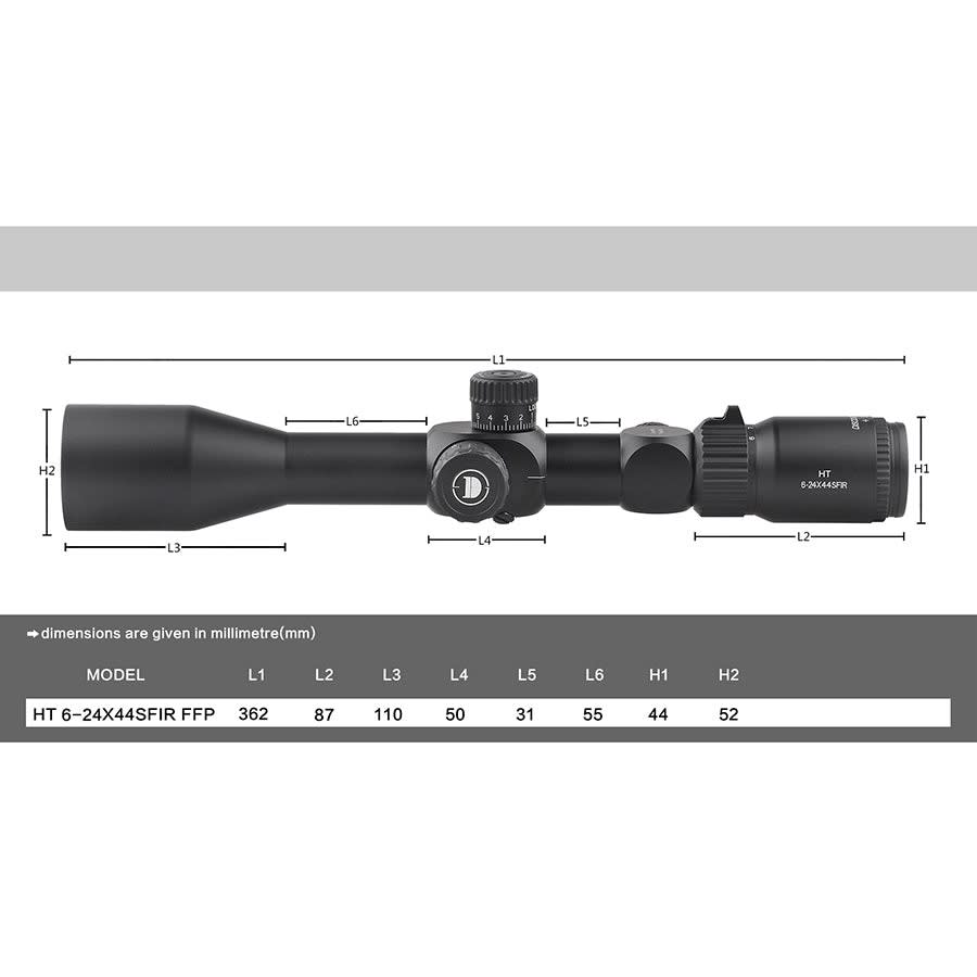 MIRA TELESCOPICA DISCOVERY M-16 HT 6-24X44SFIR4