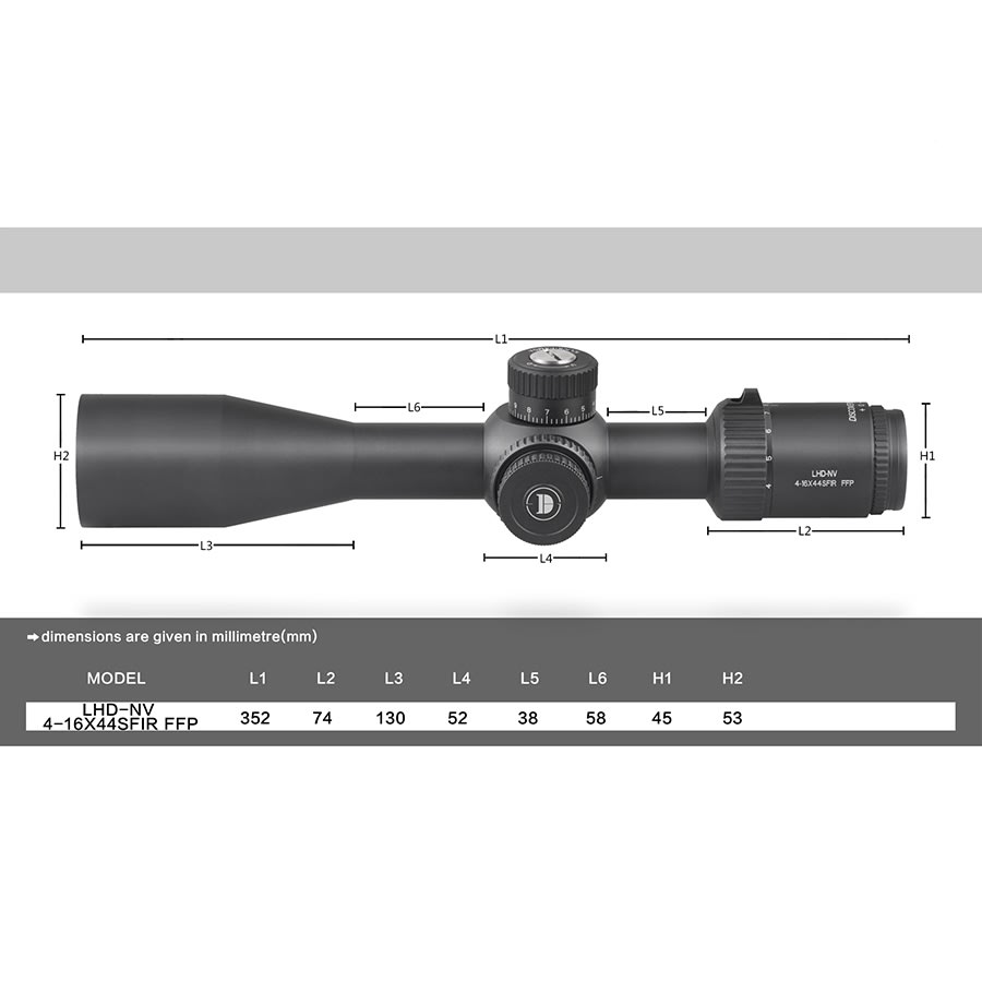MIRA TELESCOPICA DISCOVERY M-17 LHD-NV 4-16X44SFIR FFP5