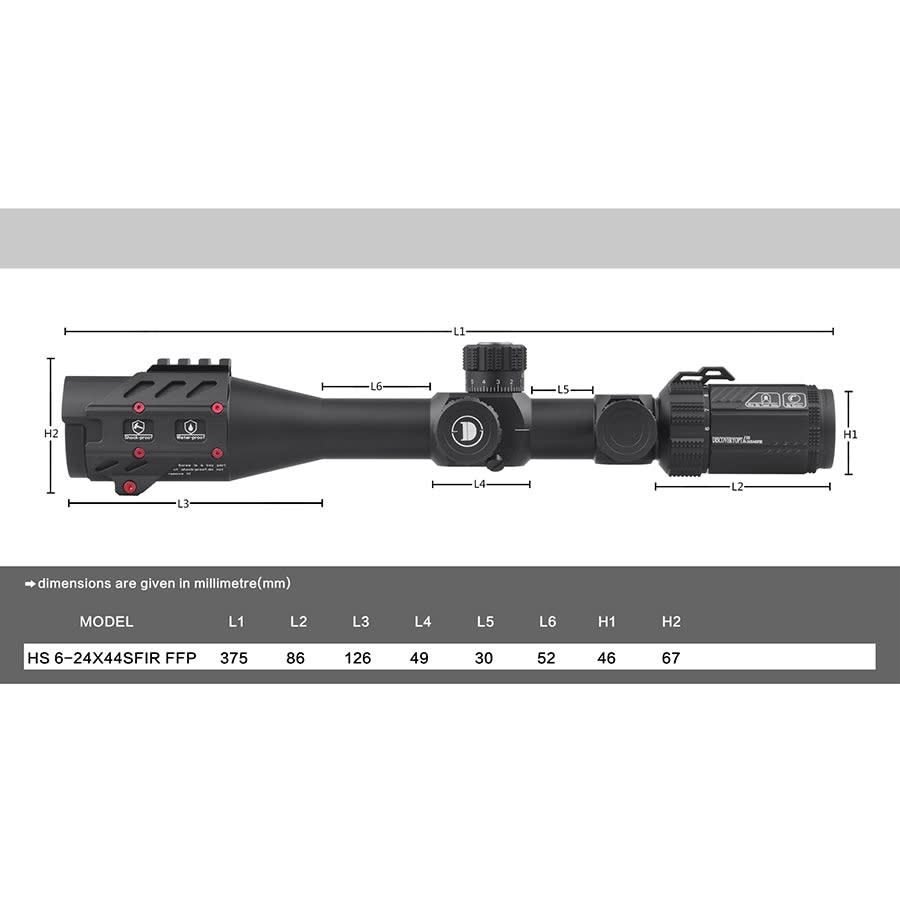 MIRA TELESCOPICA DISCOVERY M-15 HS 6-24X44 SFIR FFP3