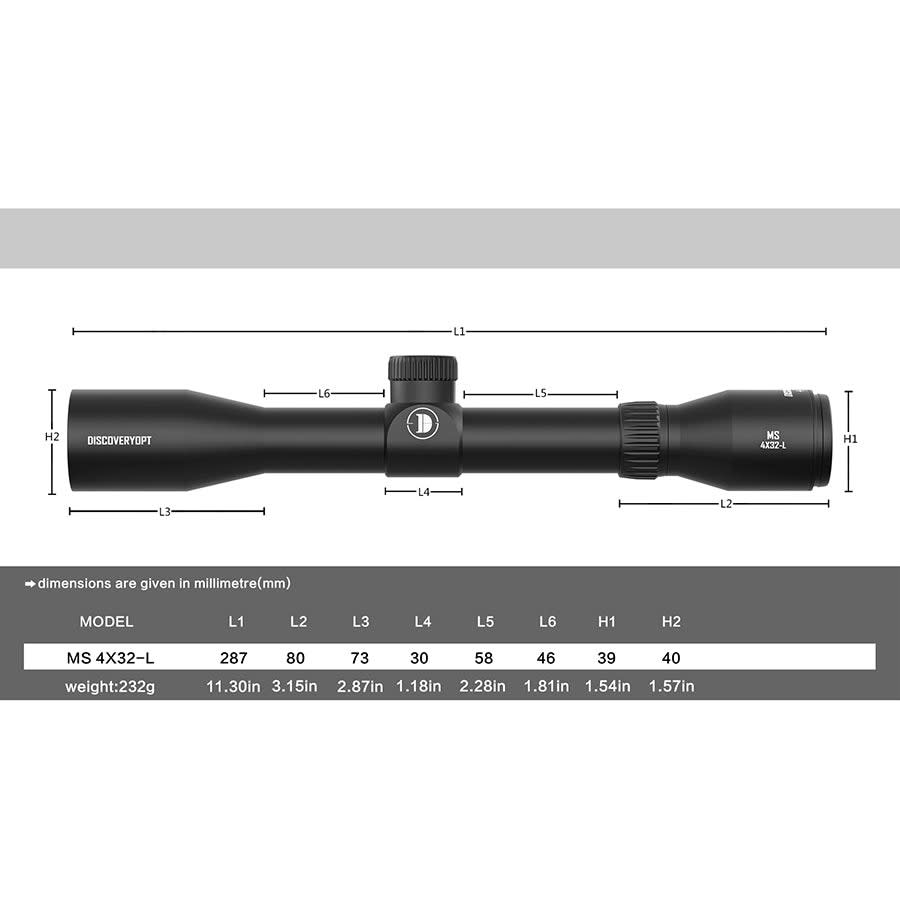 MIRA TELESCOPICA DEFENSOR M-20 MS 4X32-L6