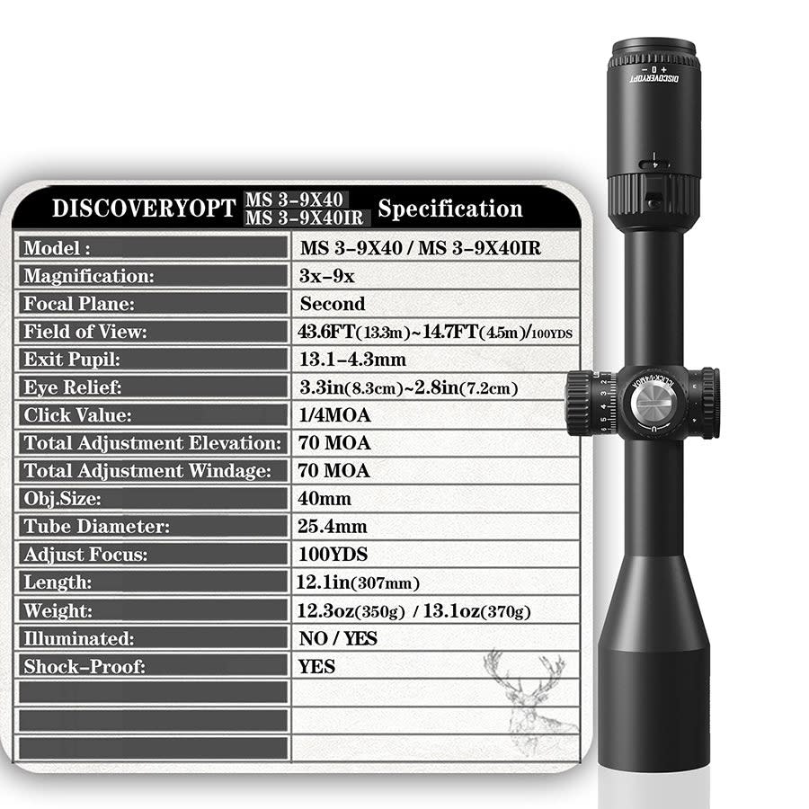 MIRA TELESCOPICA DEFENSOR M-25 MS 3-9X40IR5