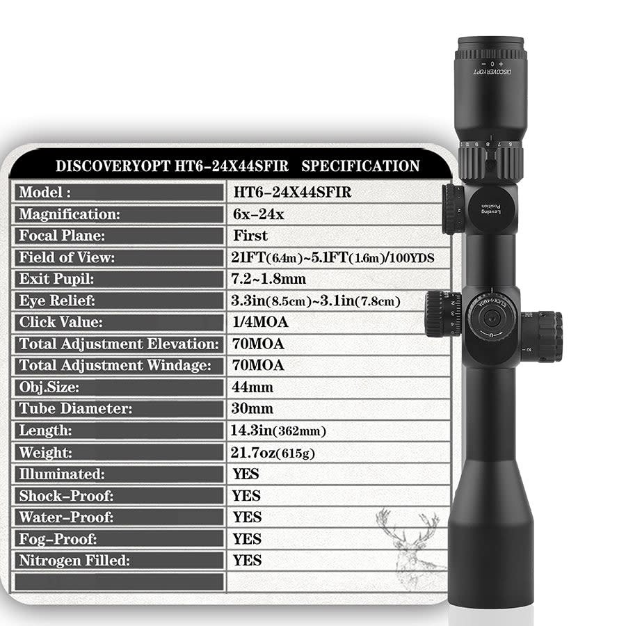MIRA TELESCOPICA DISCOVERY M-16 HT 6-24X44SFIR5
