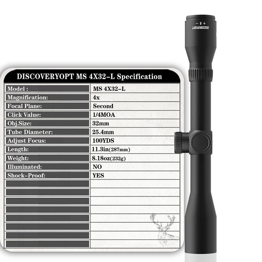 MIRA TELESCOPICA DEFENSOR M-20 MS 4X32-L7