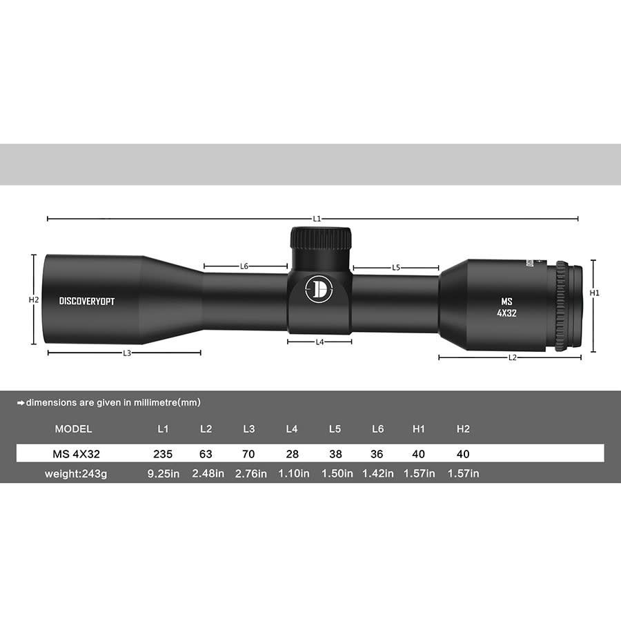 MIRA TELESCOPICA DEFENSOR M-21 MS 4X322