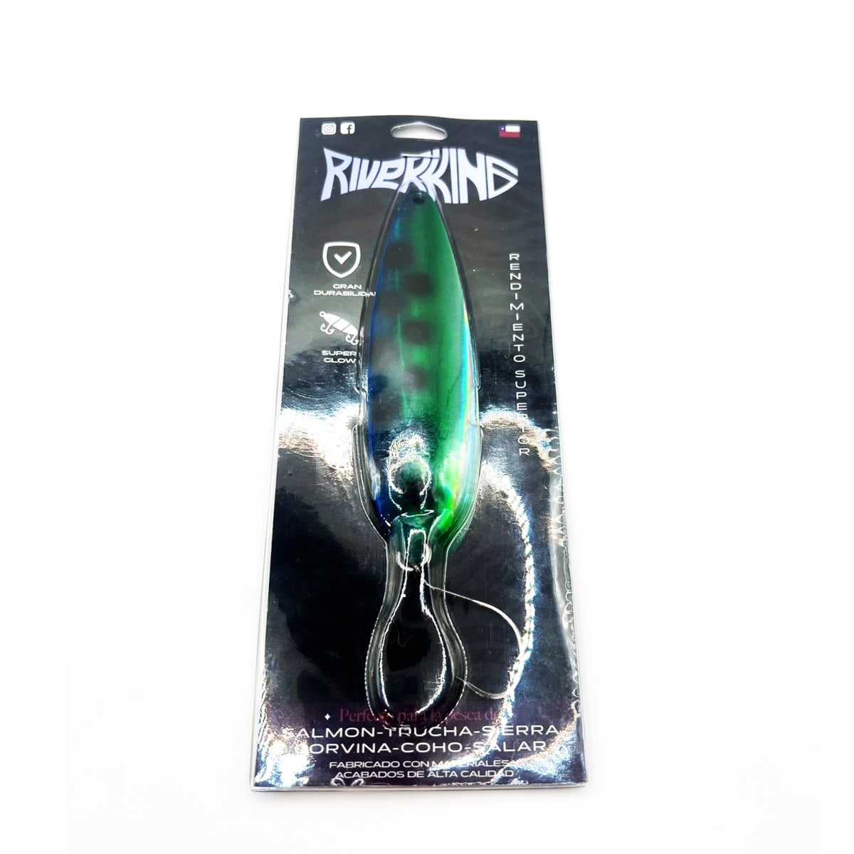 CUCHARA TROLLING RIVERKING GLOW LEOPARD SPOON2