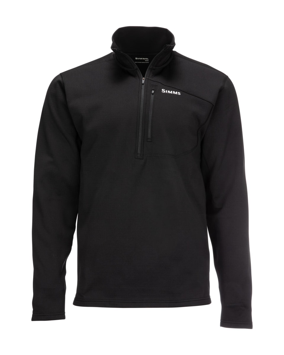 POLAR SIMM'S THERMAL 1/4 ZIP TOP BLACK T/M1