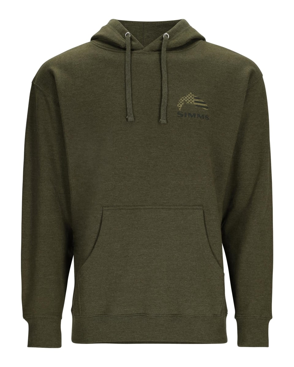 M´S WOODEN FLAG TROUT HOODY MILITARY1