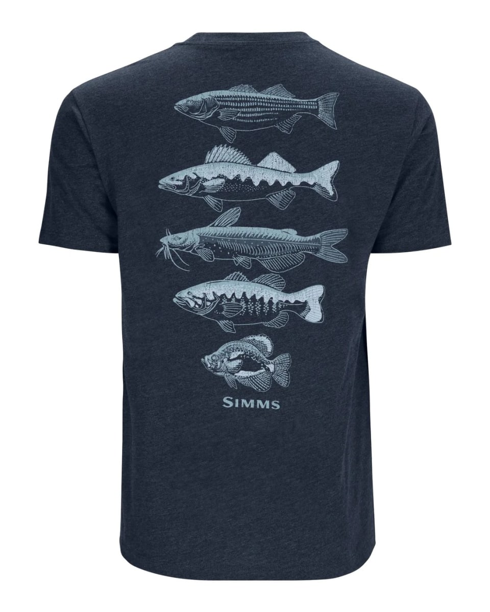 POLERA SIMM´S SPECIES T-SHIRT NAVY HEATHER1