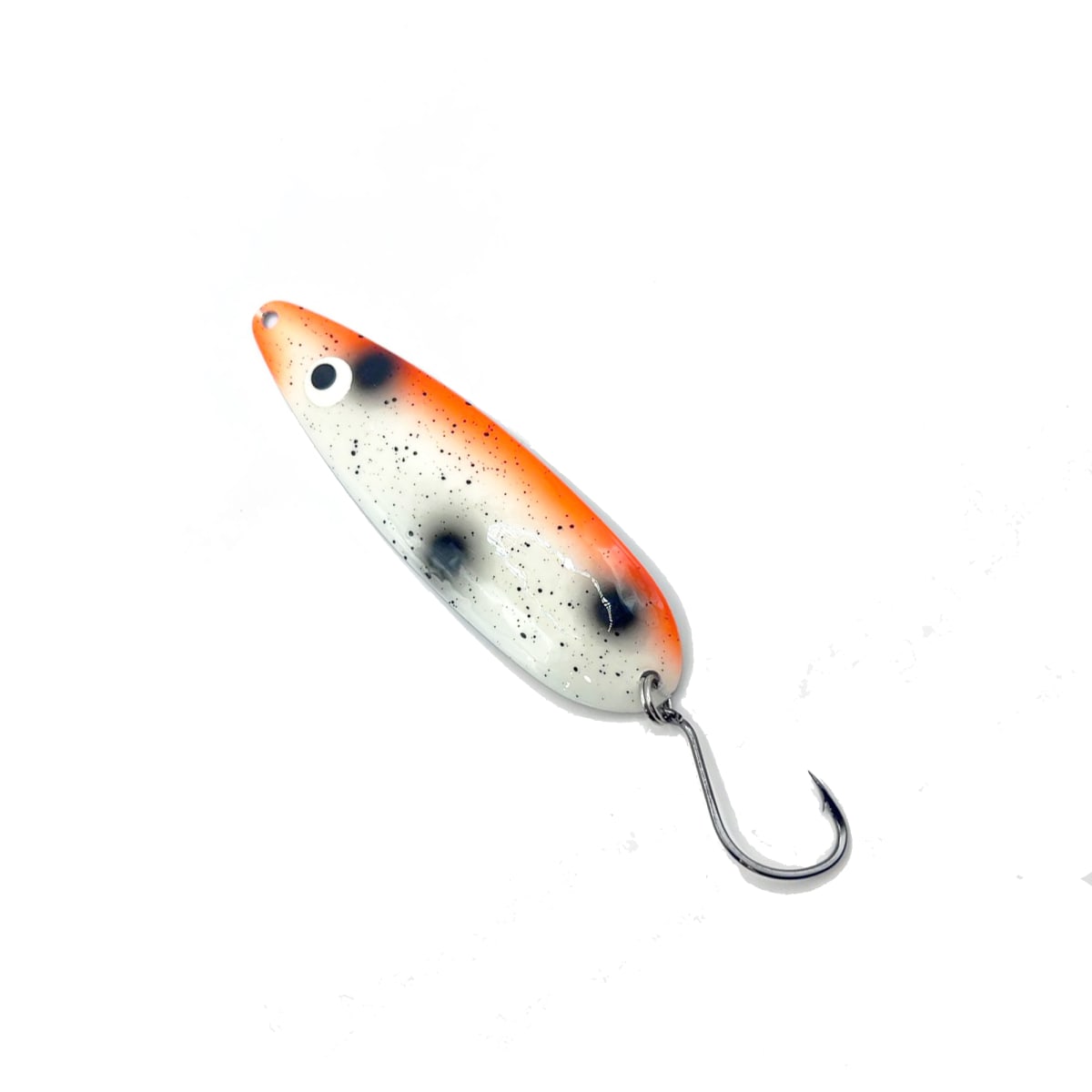 CUCHARA TROLLING RIVERKING GLOW ORANGE SPECKLE BLAZE SPOON1